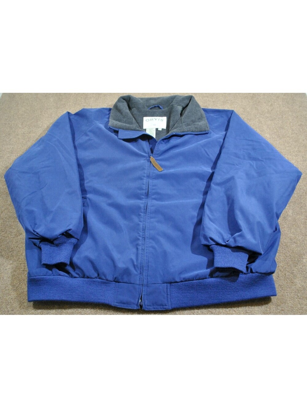 Orvis Fishing Outdoors Hiking Winter Fleece Jacket Zip Blue Size 2X-Large